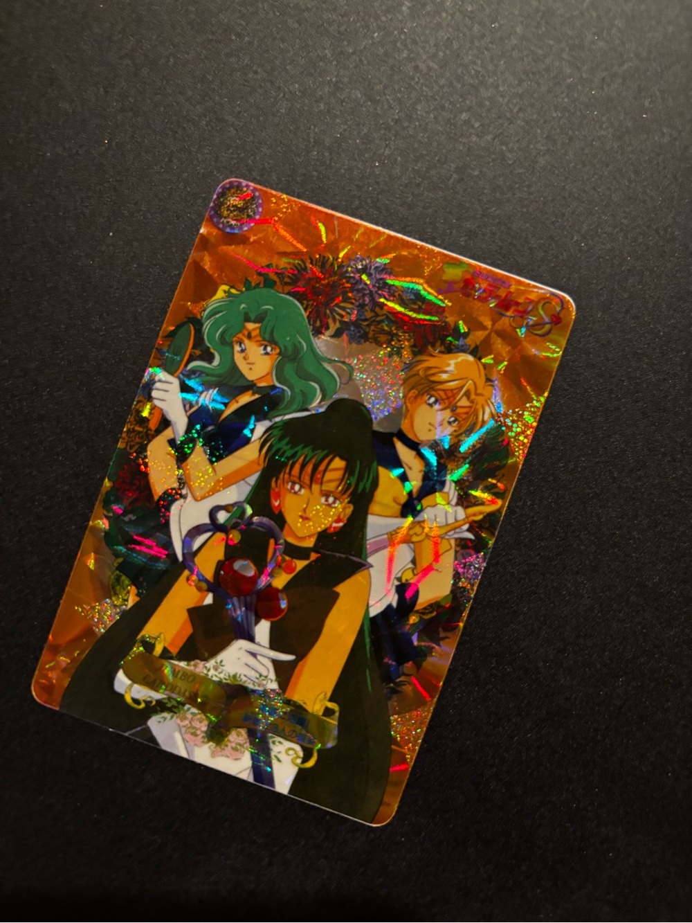 Vintage Bandai Sailor Moon Outer Guardians Jumbo Carddass Prism Card
